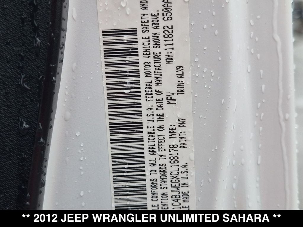 2012 Jeep Wrangler Unlimited Sahara