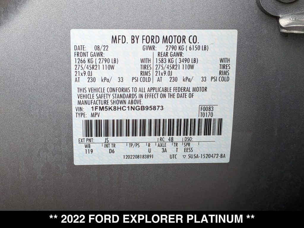 2022 Ford Explorer Platinum