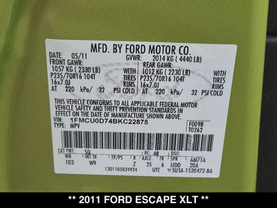 2011 Ford Escape XLT