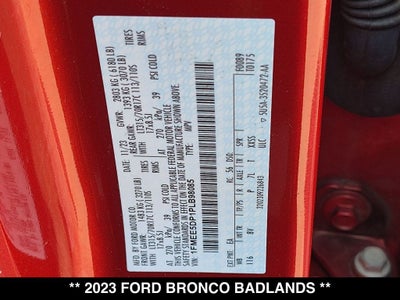 2023 Ford Bronco Badlands