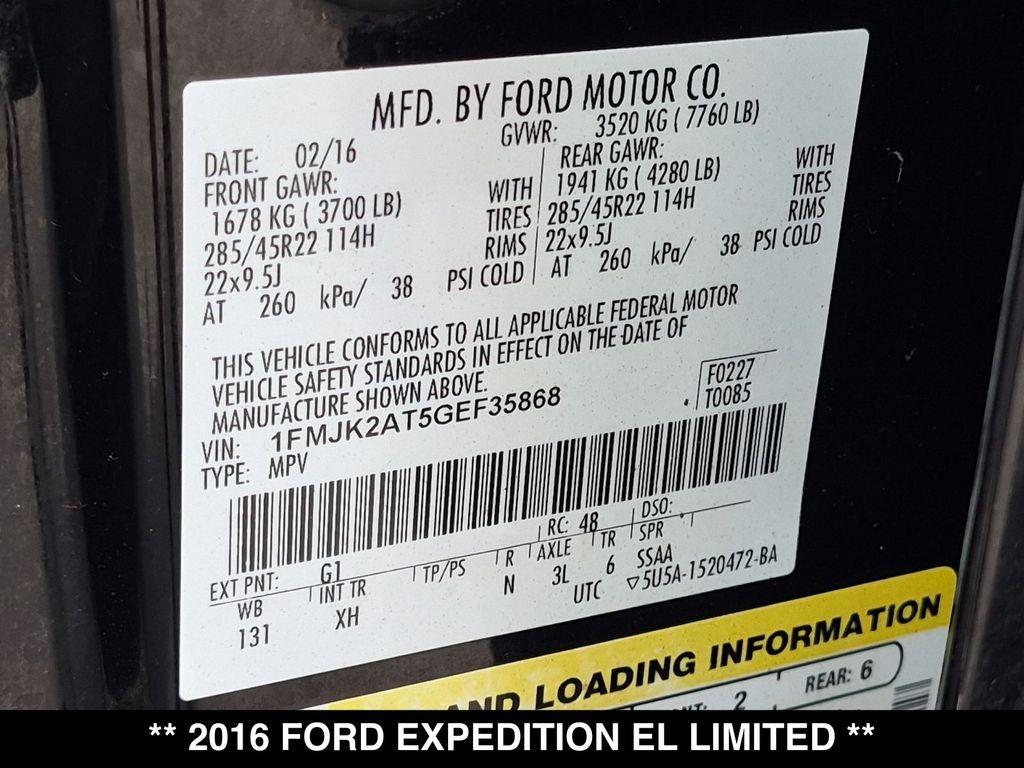 2016 Ford Expedition EL Limited