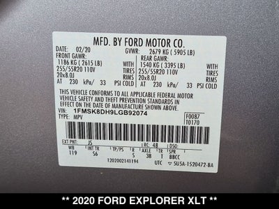 2020 Ford Explorer XLT