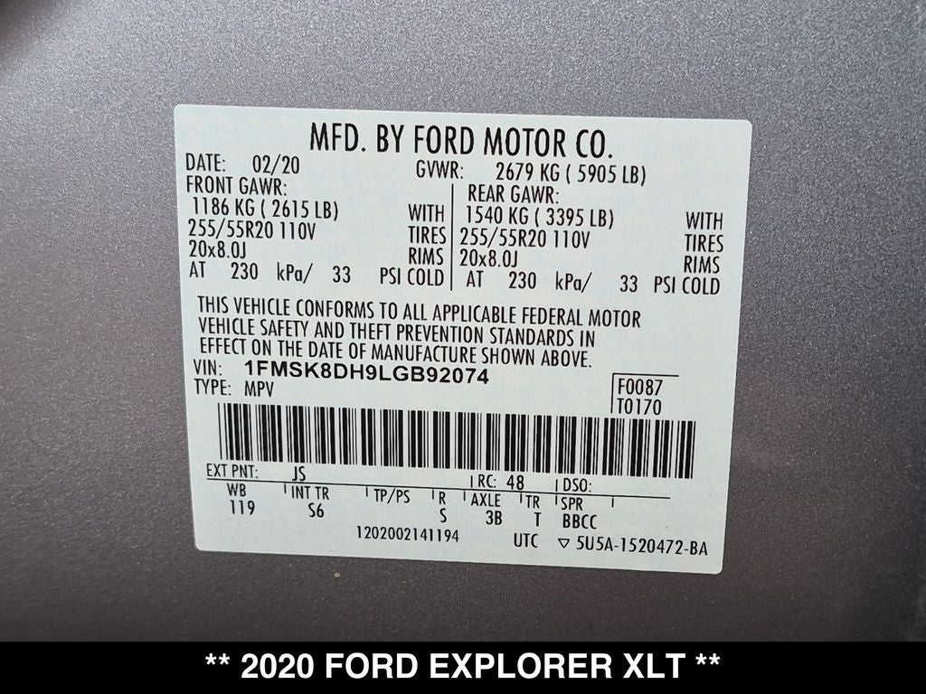 2020 Ford Explorer XLT
