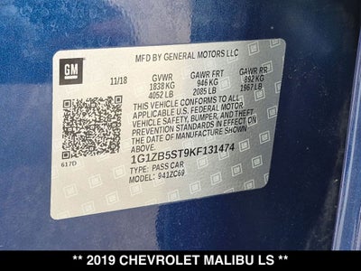 2019 Chevrolet Malibu LS 1LS