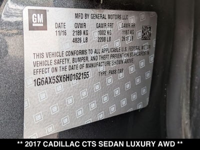 2017 Cadillac CTS 2.0L Turbo Luxury