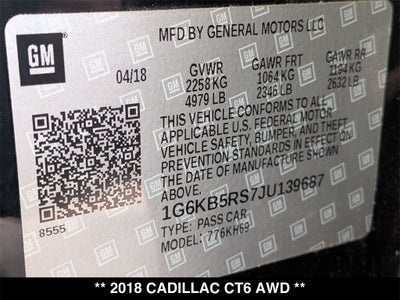 2018 Cadillac CT6 3.6L