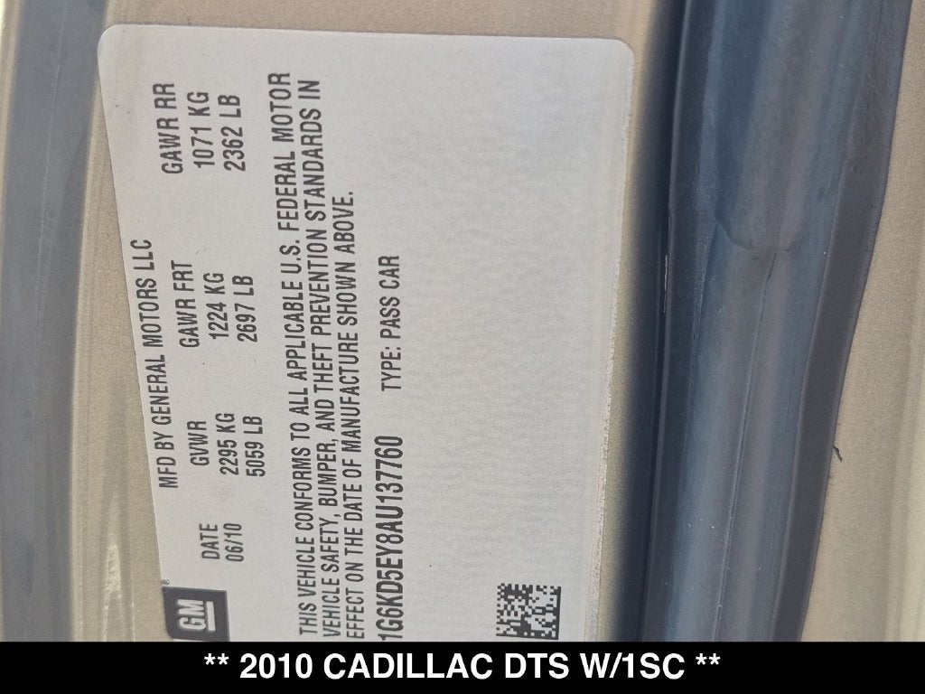 2010 Cadillac DTS Base