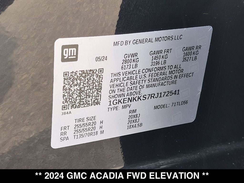 2024 GMC Acadia Elevation