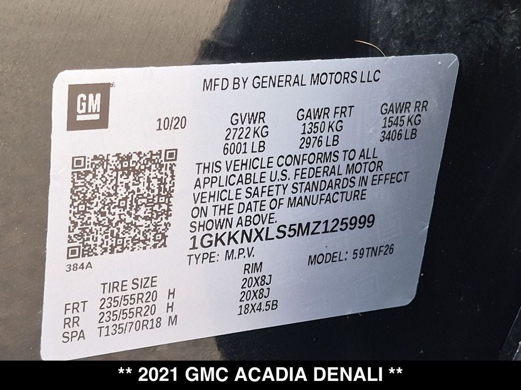 2021 GMC Acadia Denali