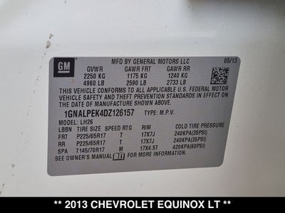 2013 Chevrolet Equinox LT 2LT