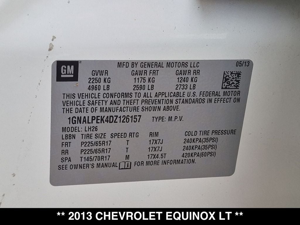 2013 Chevrolet Equinox LT 2LT