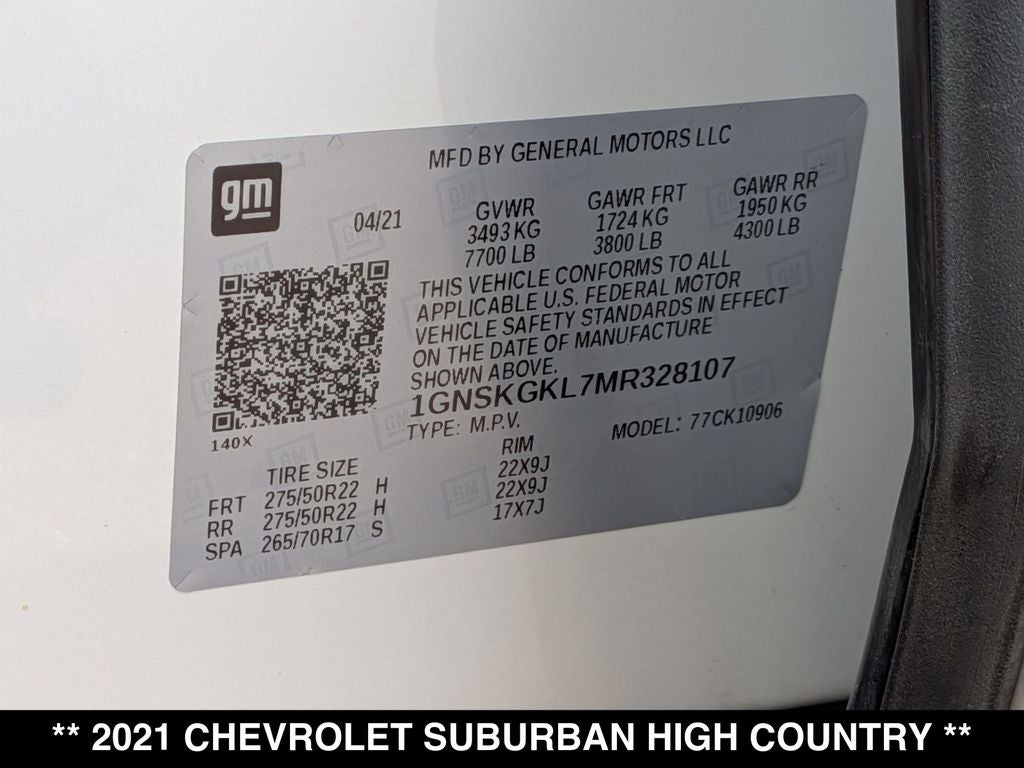 2021 Chevrolet Suburban High Country