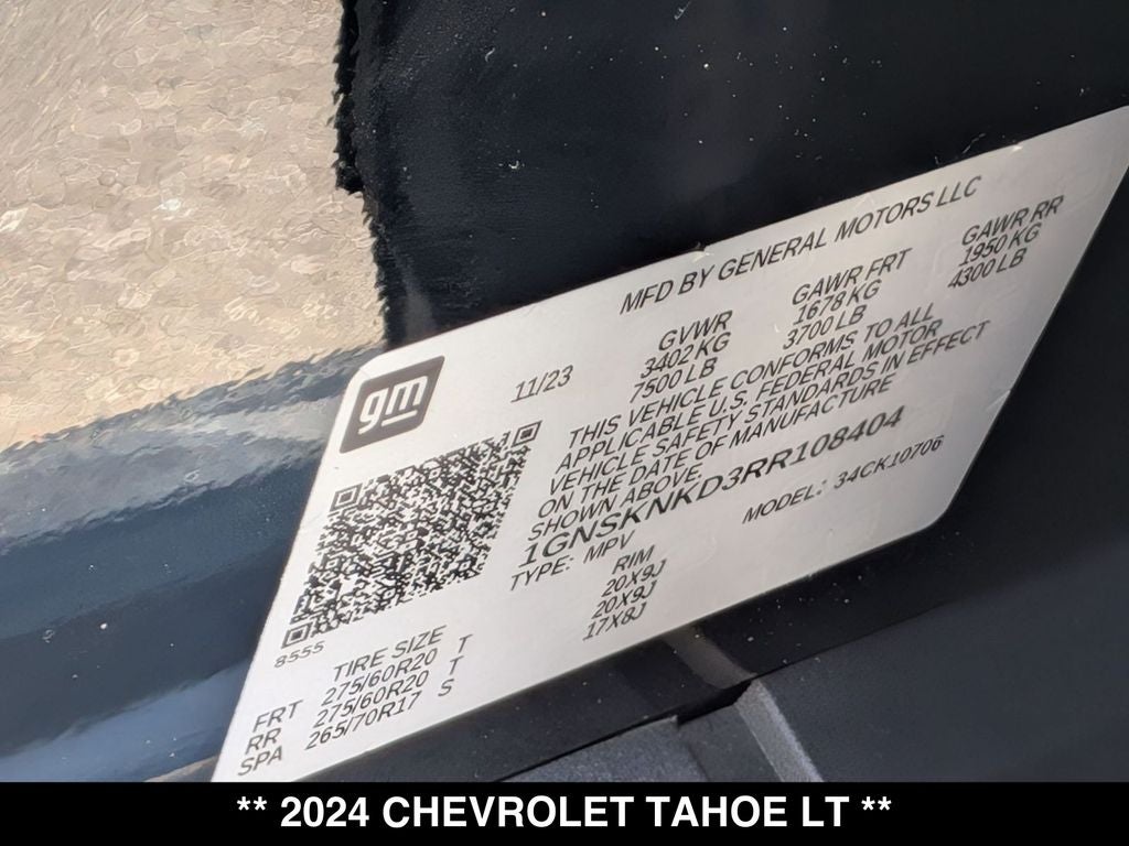 2024 Chevrolet Tahoe LT Middle Bucket Seats