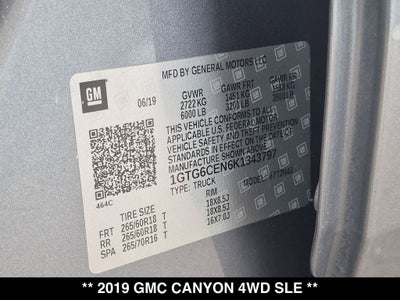 2019 GMC Canyon SLE1