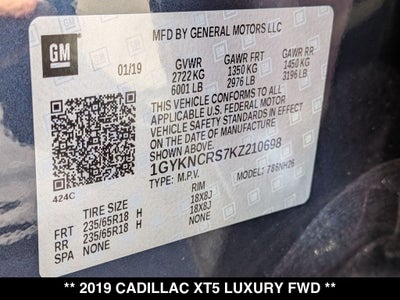 2019 Cadillac XT5 Luxury