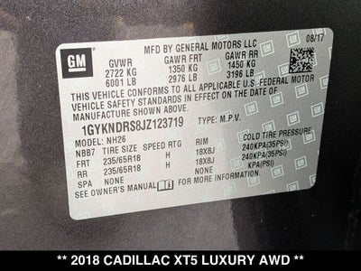 2018 Cadillac XT5 Luxury