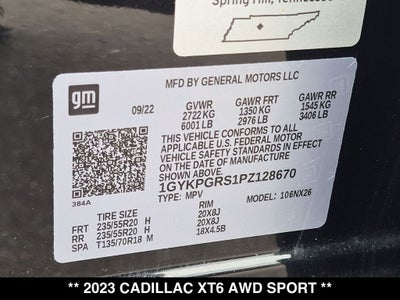 2023 Cadillac XT6 Sport
