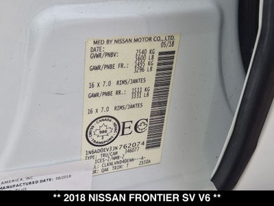 2018 Nissan Frontier PRO-4X