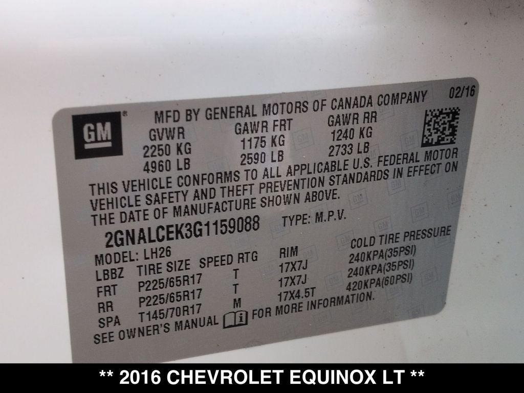 2016 Chevrolet Equinox LT