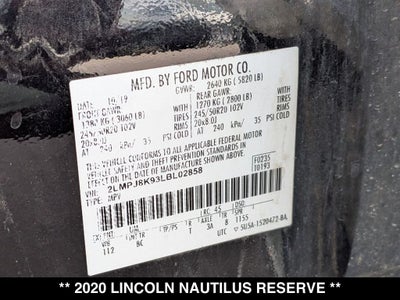 2020 Lincoln Nautilus Reserve