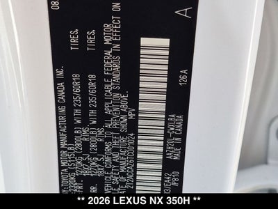2026 Lexus NX 350h Base