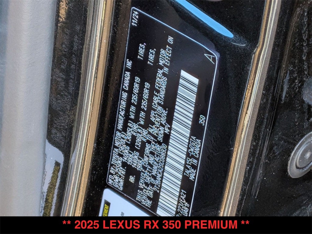 2025 Lexus RX 350 Premium