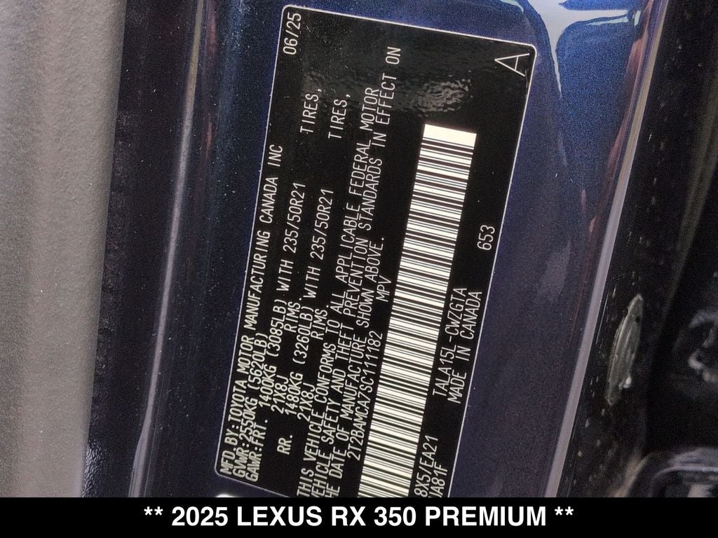 2025 Lexus RX 350 Premium