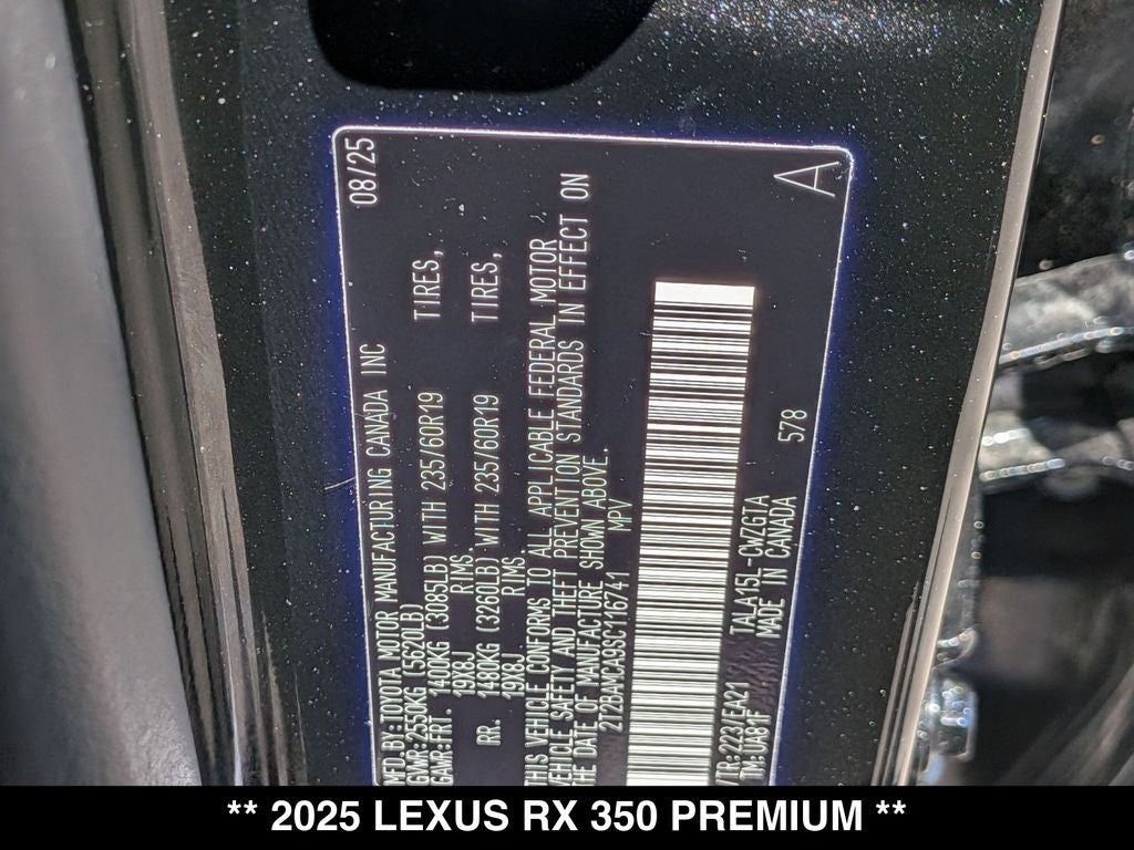 2025 Lexus RX 350 Premium