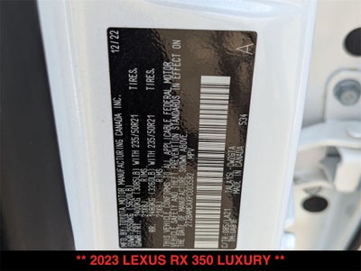 2023 Lexus RX 350 Luxury