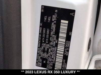 2023 Lexus RX 350 Luxury