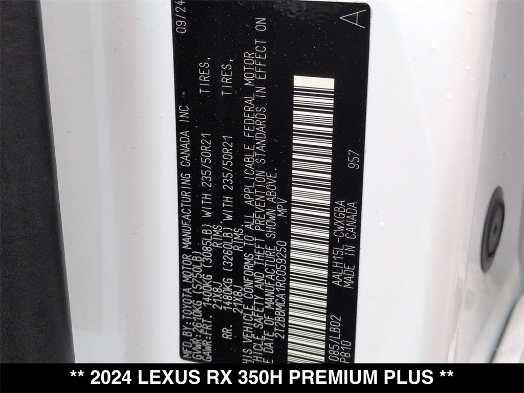2024 Lexus RX 350h Premium Plus