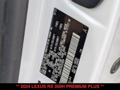 2024 Lexus RX 350h Premium Plus