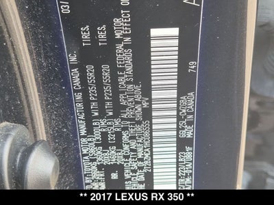 2017 Lexus RX 350