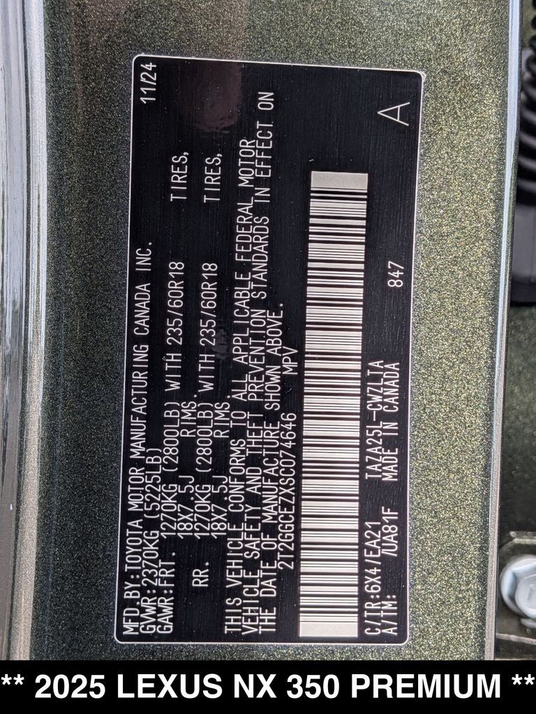2025 Lexus NX 350 Premium