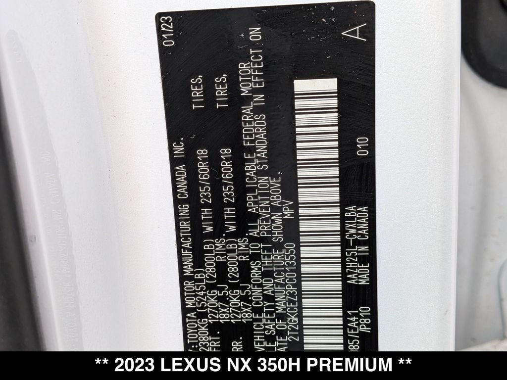 2023 Lexus NX 350h Premium