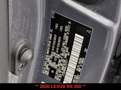2020 Lexus RX 350