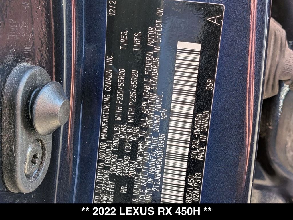 2022 Lexus RX 450h