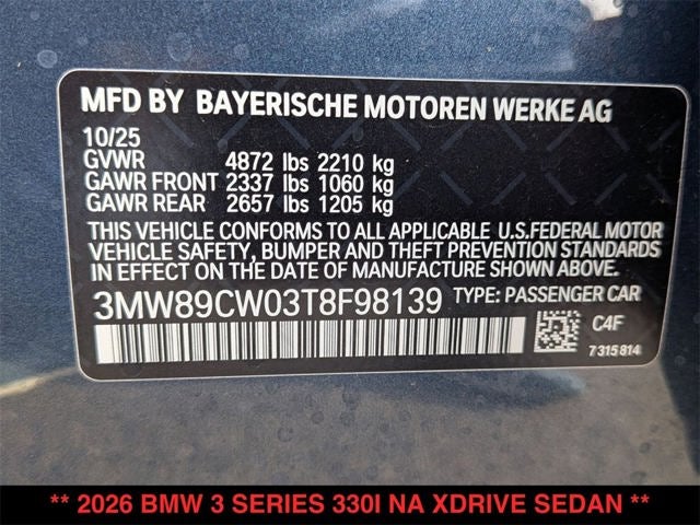 2026 BMW 330i 330i xDrive