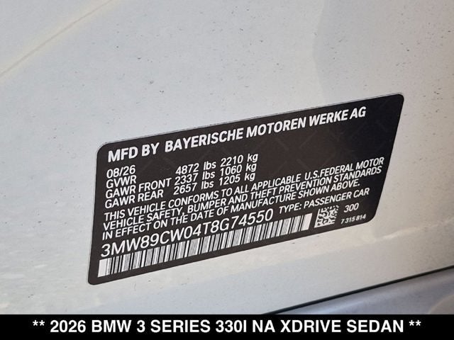 2026 BMW 330i 330i xDrive