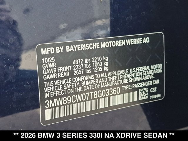 2026 BMW 330i 330i xDrive