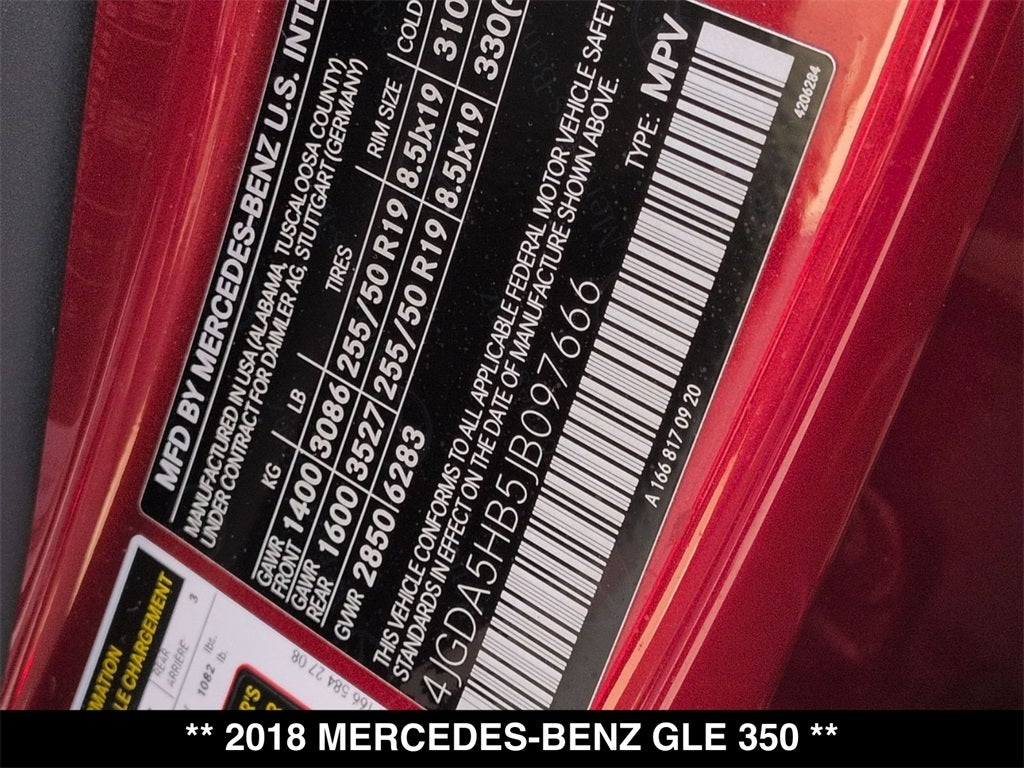2018 Mercedes-Benz GLE GLE 350 4MATIC®