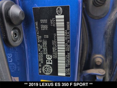2019 Lexus ES 350 F Sport