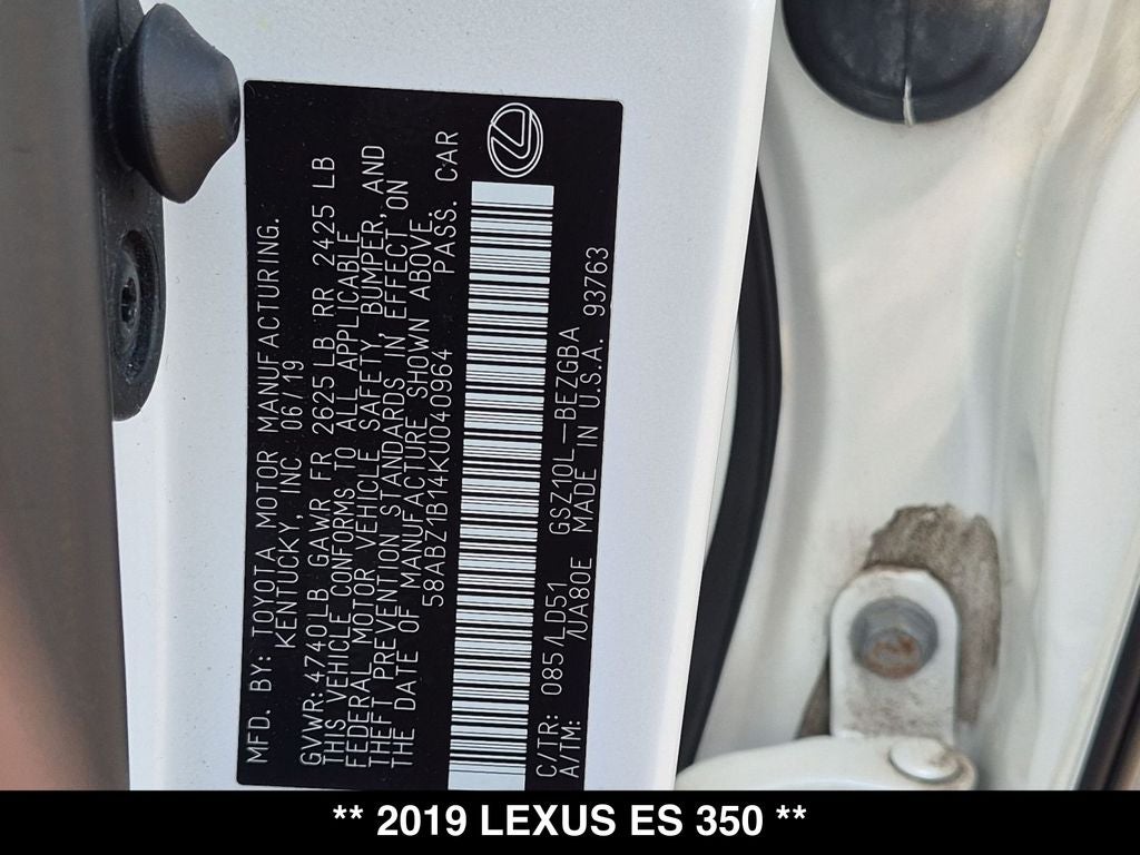 2019 Lexus ES 350