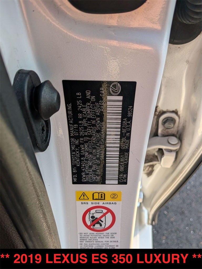 2019 Lexus ES 350 Luxury