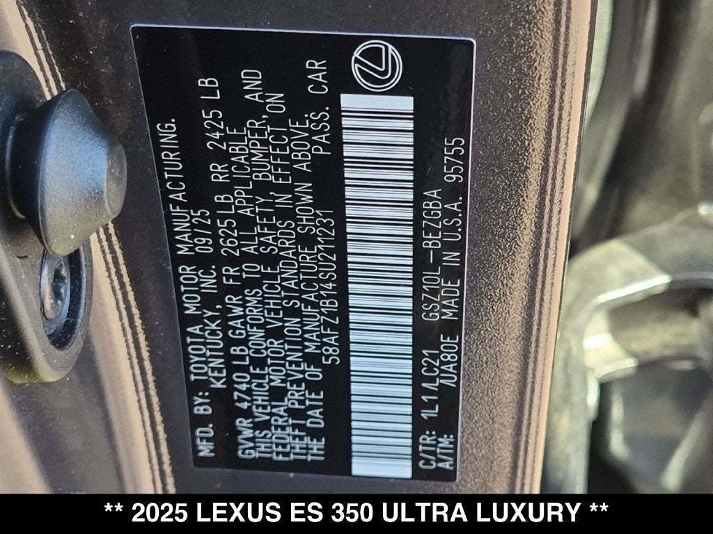2025 Lexus ES 350 Ultra Luxury