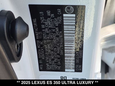 2025 Lexus ES 350 Ultra Luxury