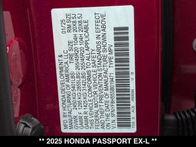 2025 Honda Passport EX-L
