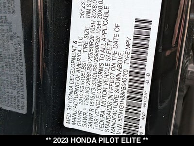 2023 Honda Pilot Elite