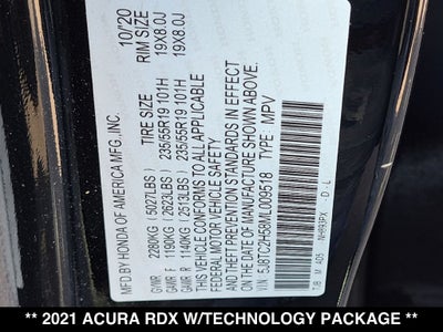 2021 Acura RDX Technology Package SH-AWD