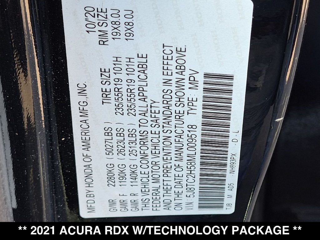 2021 Acura RDX Technology Package SH-AWD